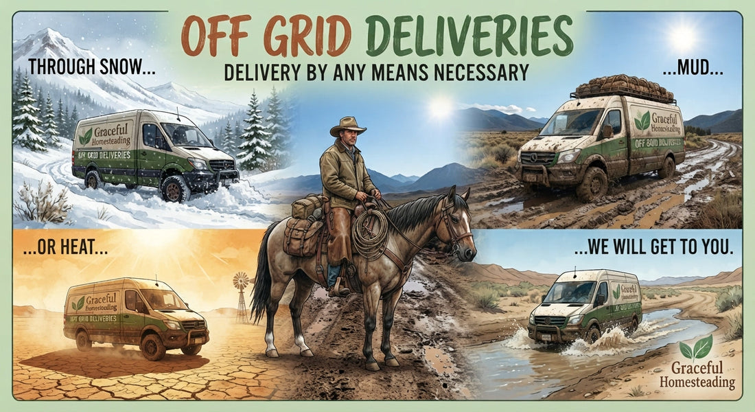 Off Grid Deliveries: Your Lifeline to Town — Food, Water, Feed, Rides & More