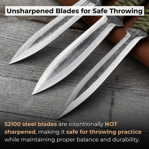 3-Piece Hand-Forged Throwing Knife Set, 22 cm (8.6 inches)