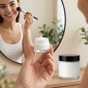 Coloch 70 Pack 10ml Mini Glass Sample Jar with Airtight Lid, 10 Gram Glass Cosmetics Jar Clear Round Lip Balm Container for Cosmetics, Lotion, Cream, Samples, Skincare, Travelling, Retail Store