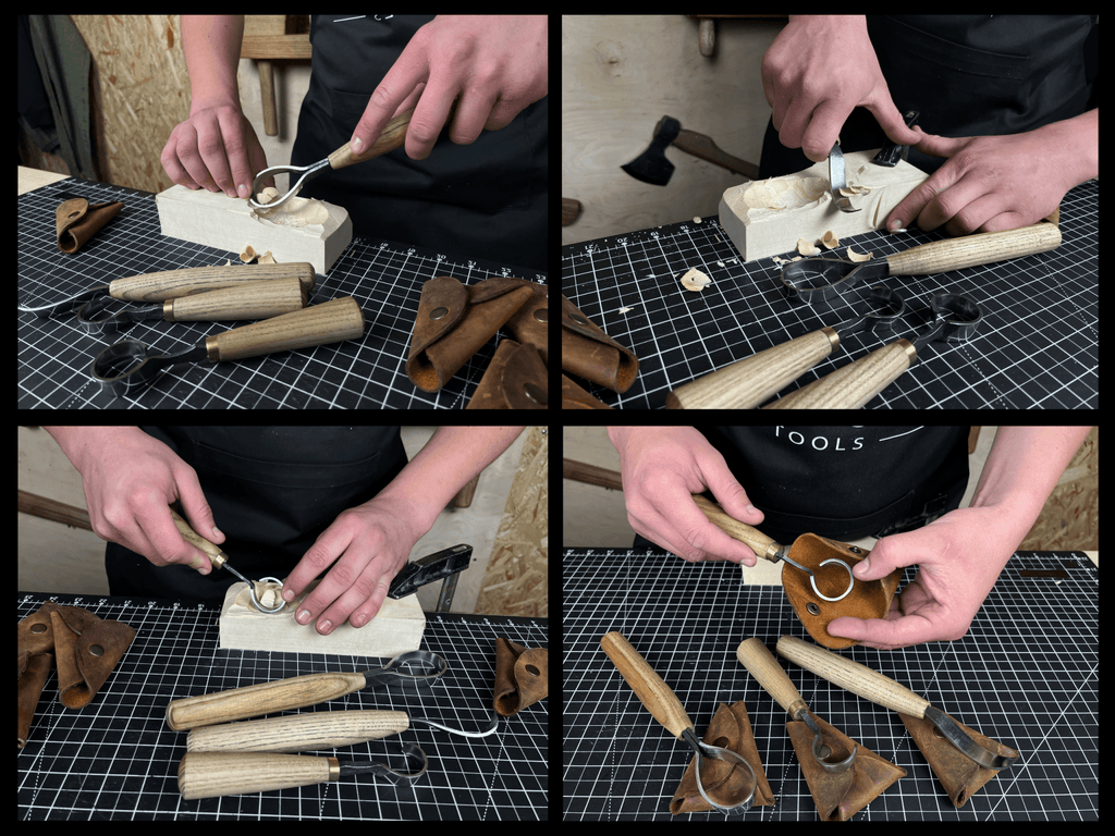 4-Piece Wood Carving Knife Set