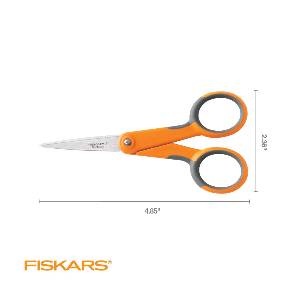 Fiskars All Purpose Scissors, High Performance Cutting, Stainless Steel Blades, Ergonomic and Comfort Handles, Perfect for Arts and Crafts and the Office, Scissors for Office