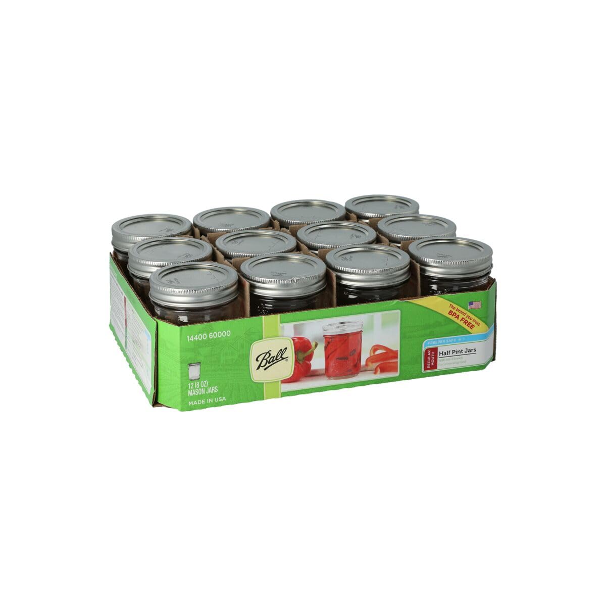 Ball Mason 4oz Quilted Jelly Jars with Lids and Bands, Set of 12