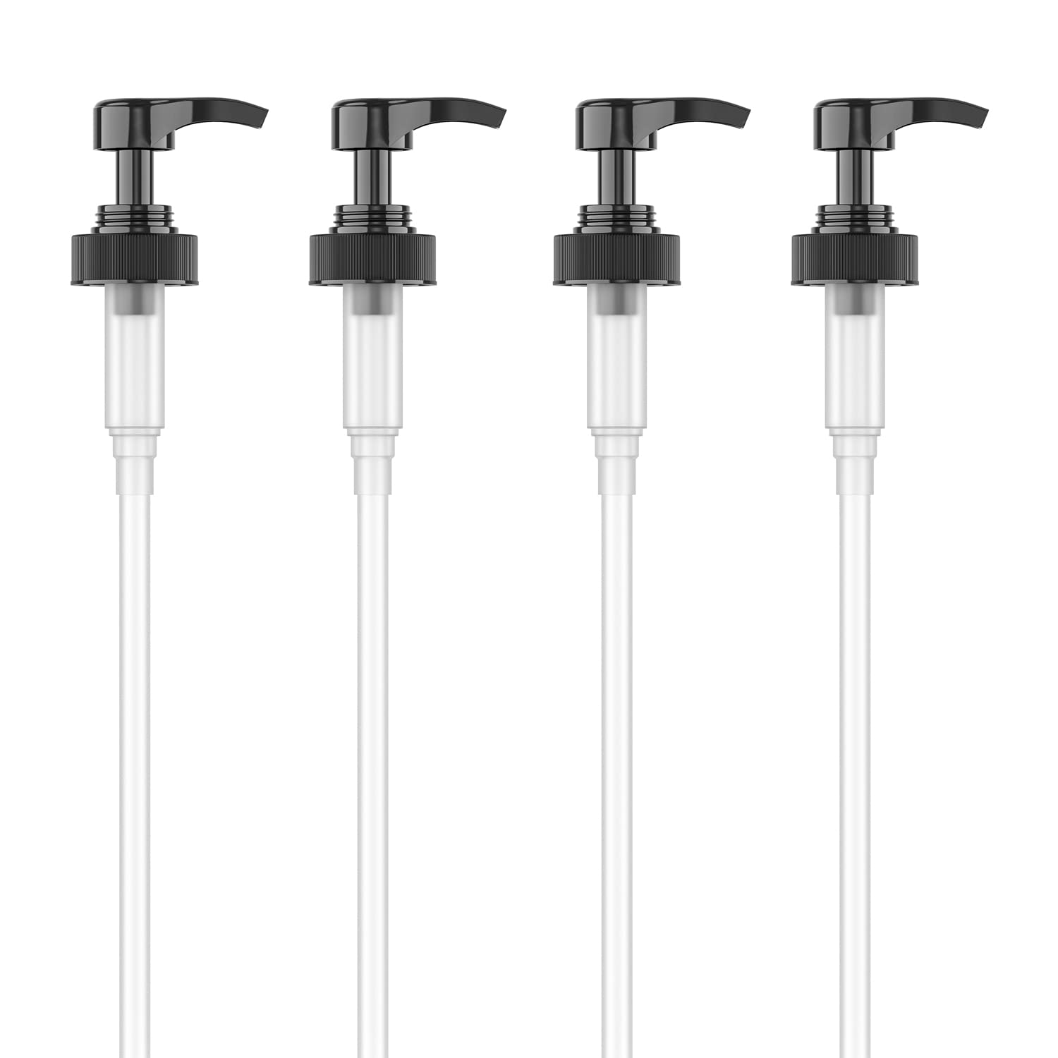 Gallon Pump Dispenser for Glass Jugs or Plastic Bottles - Compatible with Listerine Pump 1-1.5L Bottle Heavy-Duty Industrial Grade for Syrup, Soap, Condiments, Detergent - Pack of 2 White Pumps