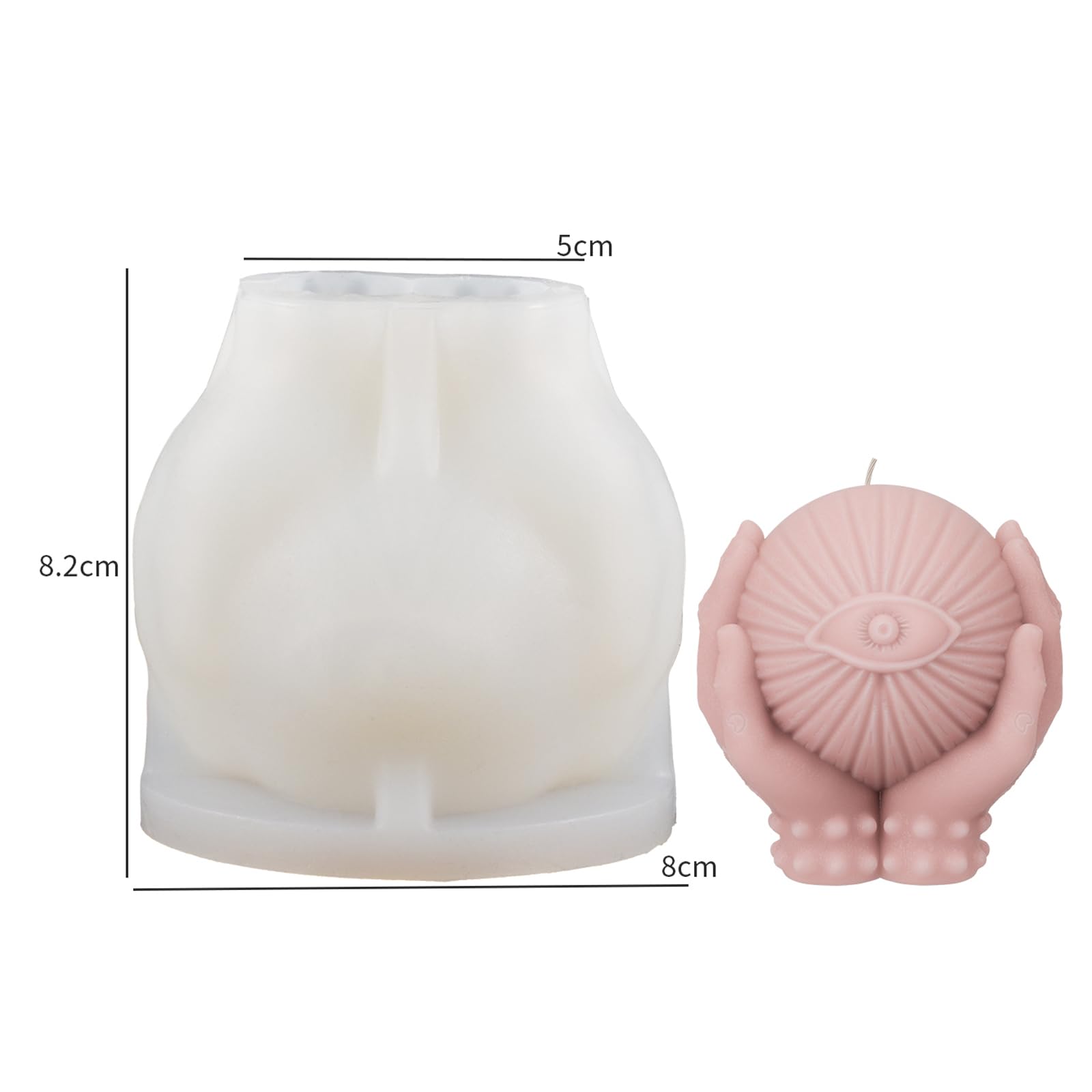 Ghost Skull Man Cylinder Candle & Resin Mold - Resin Casting Silicone Molds for Home Decor & Candle Making Wave Spiral Mold