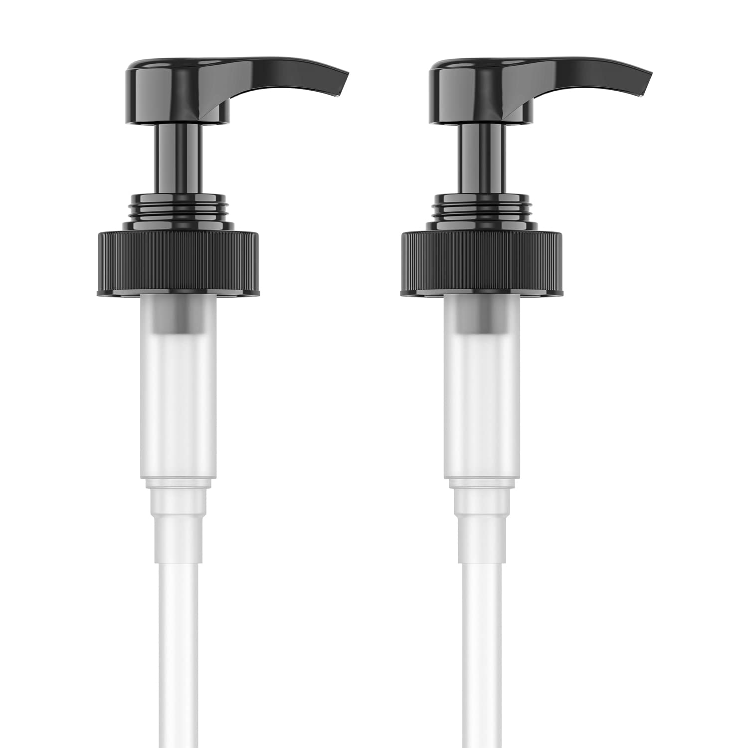 Gallon Pump Dispenser for Glass Jugs or Plastic Bottles - Compatible with Listerine Pump 1-1.5L Bottle Heavy-Duty Industrial Grade for Syrup, Soap, Condiments, Detergent - Pack of 2 White Pumps
