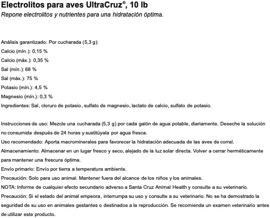 UltraCruz® Poultry Electrolyte, 10 lb