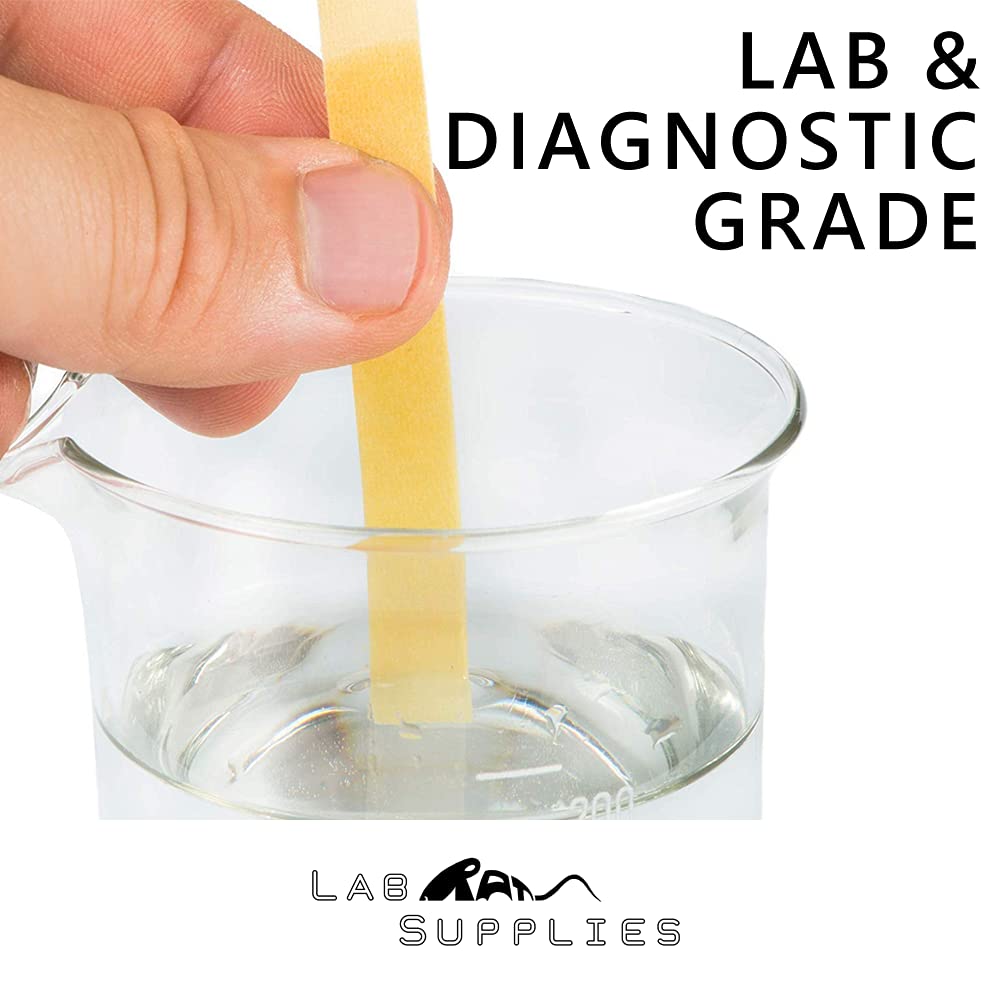 Litmus Test Paper pH Test Strips, Universal Application (pH 1-14), 200 Testing Strips | for Saliva, Soap, Urine, Food, Liquids, Water with Soil Testing, and Lab Monitoring