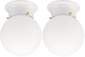 Westinghouse 6660700 Interior Ceiling Fixture 60 Watts, White Finish with Glass Globe
