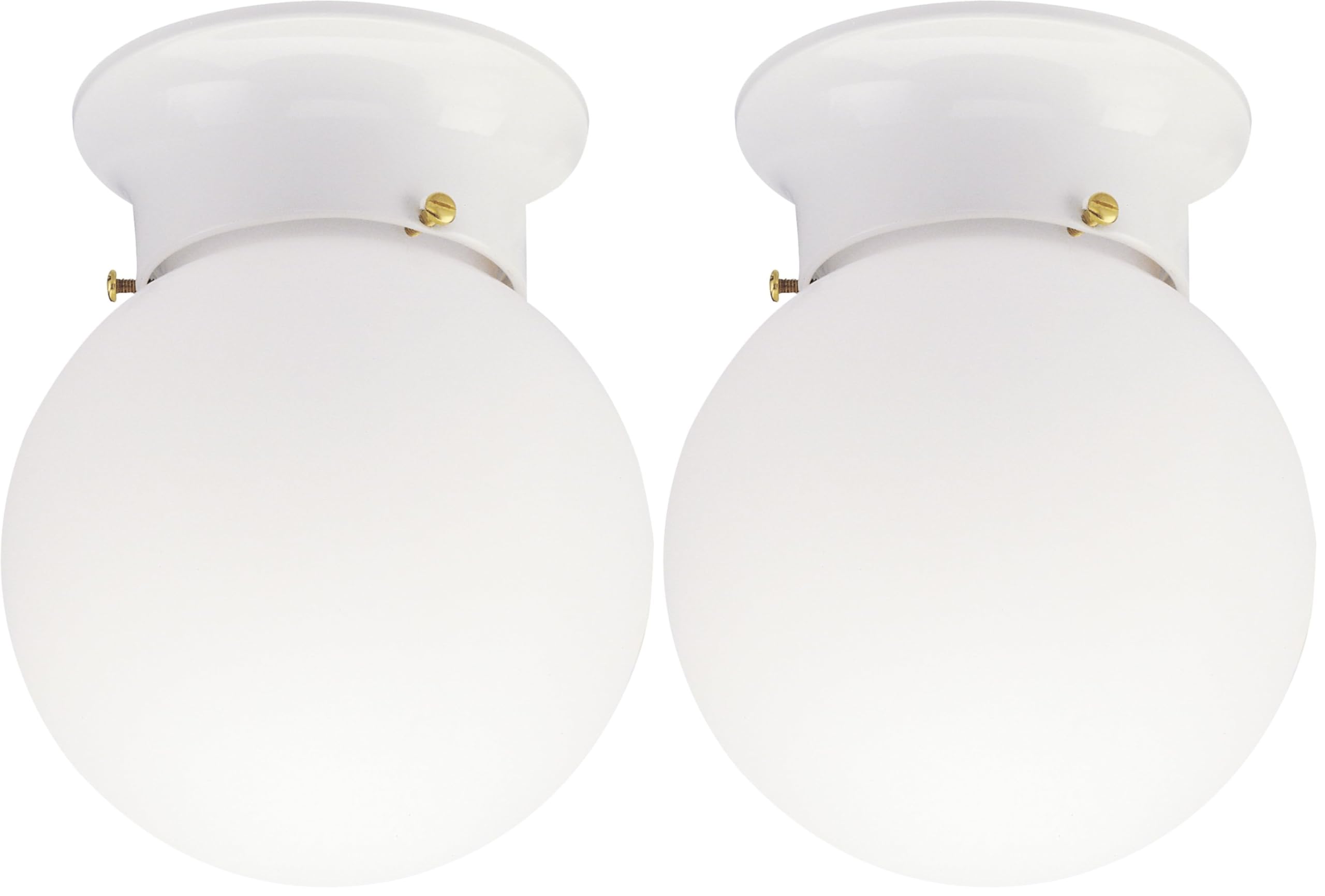 Westinghouse 6660700 Interior Ceiling Fixture 60 Watts, White Finish with Glass Globe