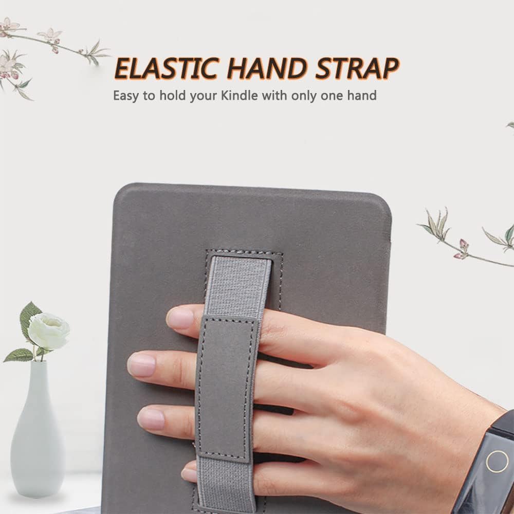 Case for All-New Kindle Paperwhite 12th Gen 2024 and Kindle Colorsoft Signature Edition, Book Lovers Gifts Lightweight PU Leather Protective Cover with Auto Sleep Wake Hand Strap