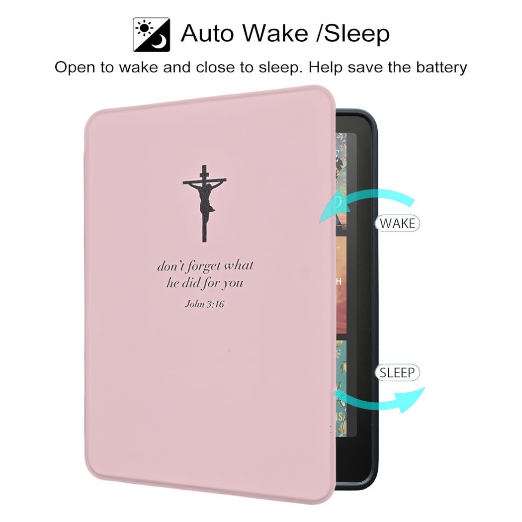 Case for All-New Kindle Paperwhite 12th Gen 2024 and Kindle Colorsoft Signature Edition, Book Lovers Gifts Lightweight PU Leather Protective Cover with Auto Sleep Wake Hand Strap