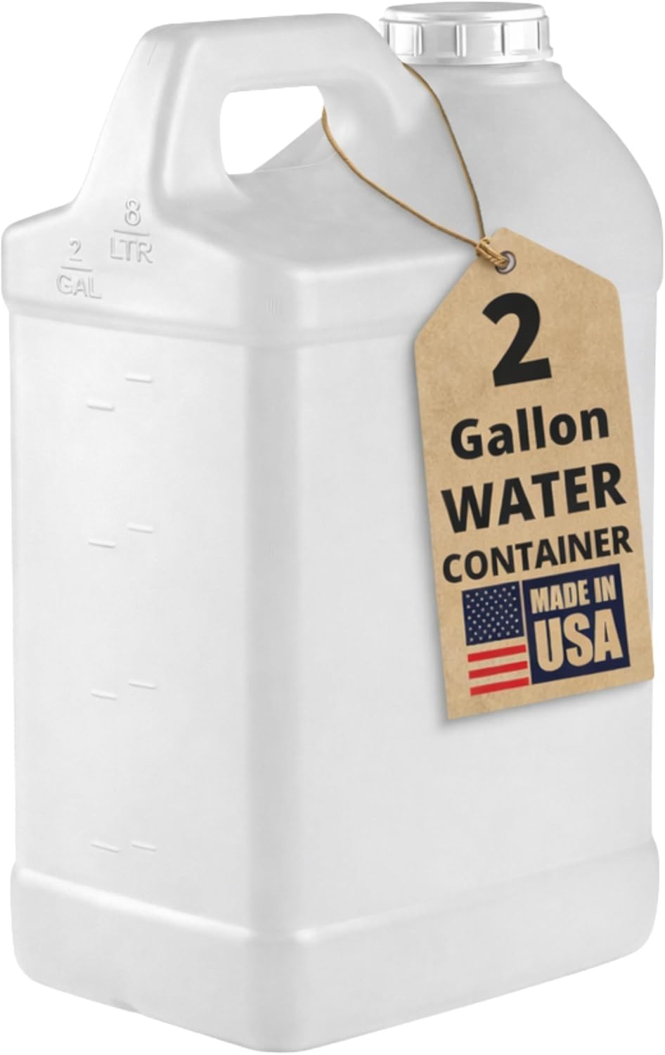 kitchentoolz 2.5 Gallon Water Jug – Water Container Heavy-Duty HDPE Carboy for Automotive Used Oil Container & Liquid Storage – 10 Liter Water Jugs with Secure Lid – Made in USA