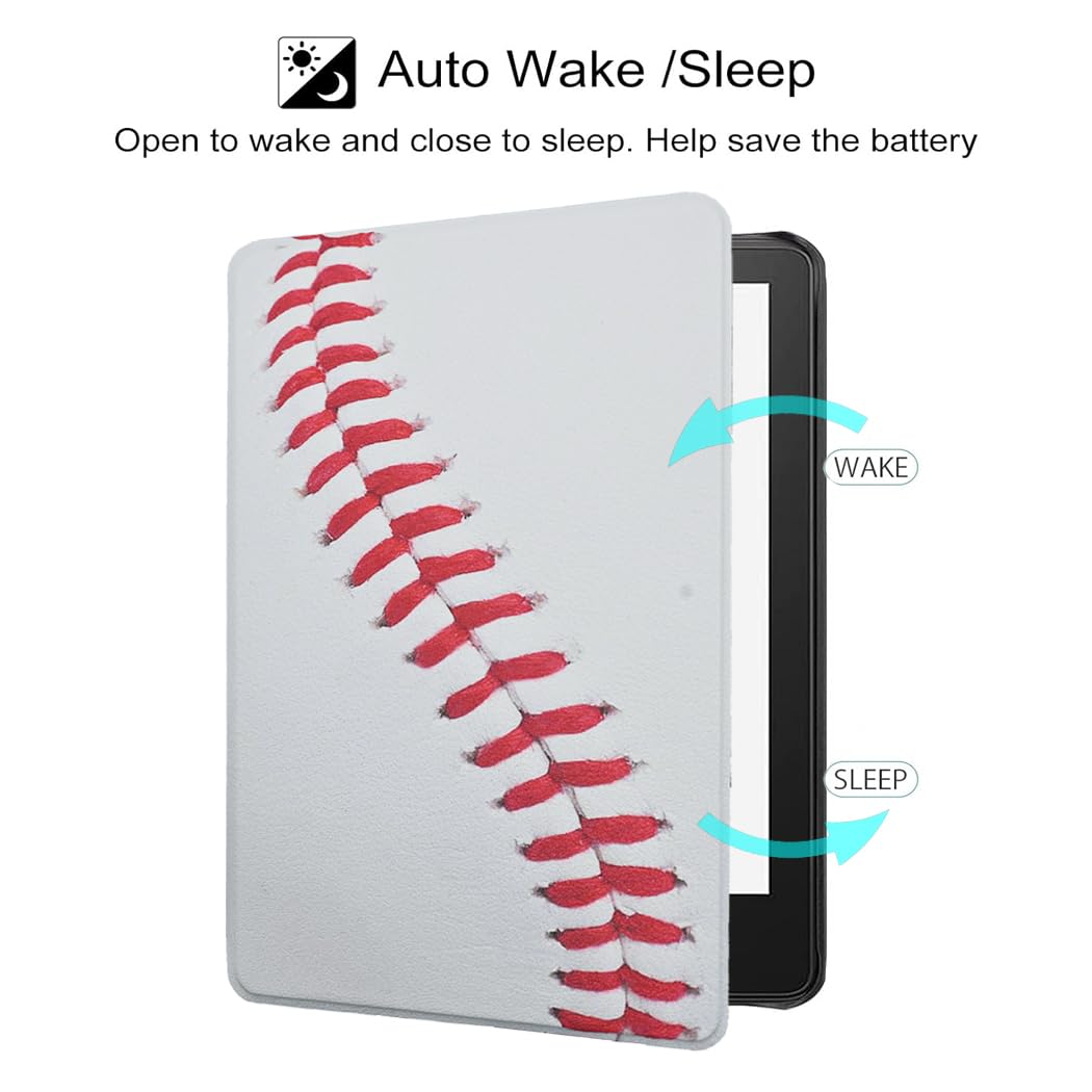 Case for All-New Kindle Paperwhite 12th Gen 2024 and Kindle Colorsoft Signature Edition, Book Lovers Gifts Lightweight PU Leather Protective Cover with Auto Sleep Wake Hand Strap