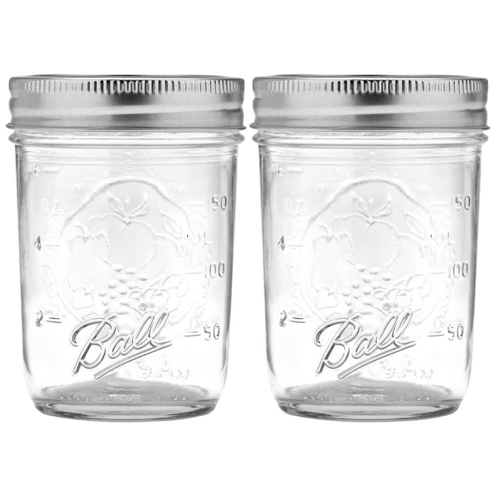 Ball Mason 4oz Quilted Jelly Jars with Lids and Bands, Set of 12