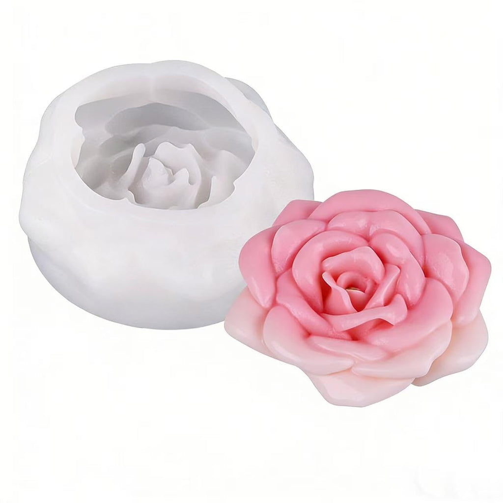 Flower Succulent Tulip Rose Cylinder Molds Silicone Wave Spiral Candle Mold - Silicone Resin Casting Molds for Candle & Resin & Soap Craft Supplies