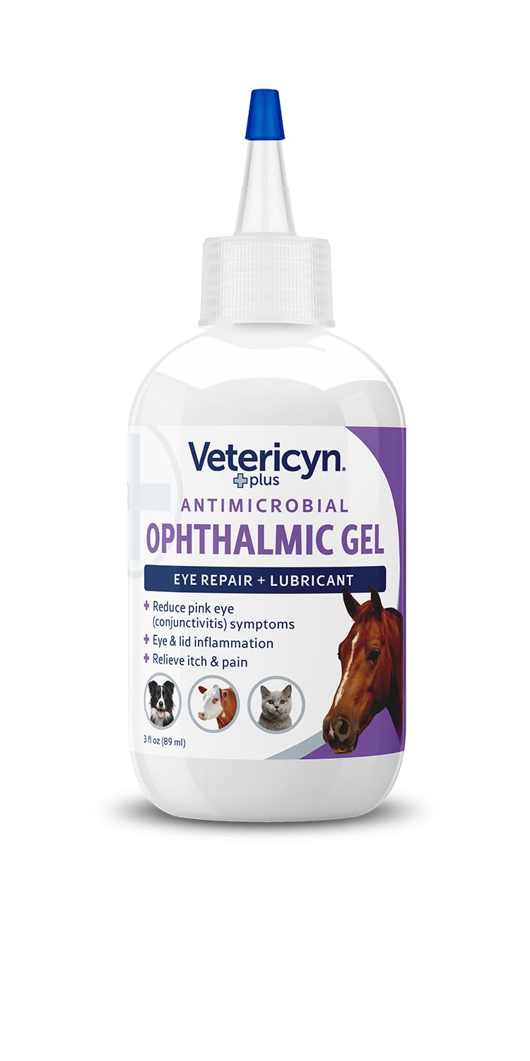 Vetericyn Plus Dog and Cat Eye Wash | Eye Drops for Dogs and Cats to Flush and Soothe Eye Irritations, Dog Tear Stain Cleaner, Safe for All Animals. 3 Ounces