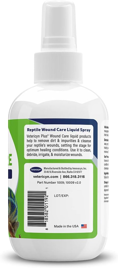 Vetericyn Plus Reptile Wound Care Spray | Reptile Skin Repair, Help Care for Reptile Wounds, Including Scale Rot, Lamp Burns, and Shedding. 3 Ounces
