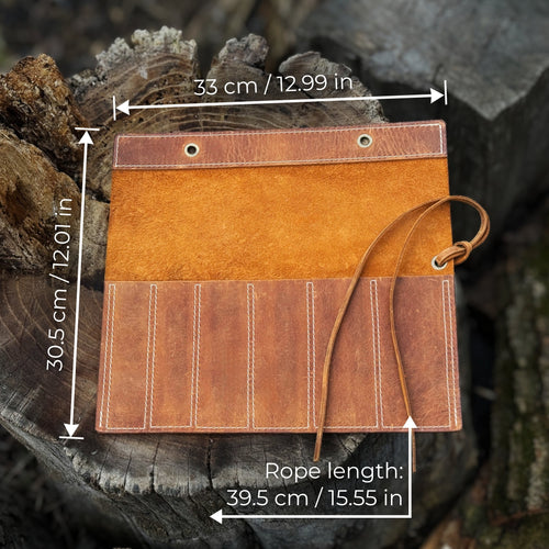 6 Pocket Leather Chisel Roll