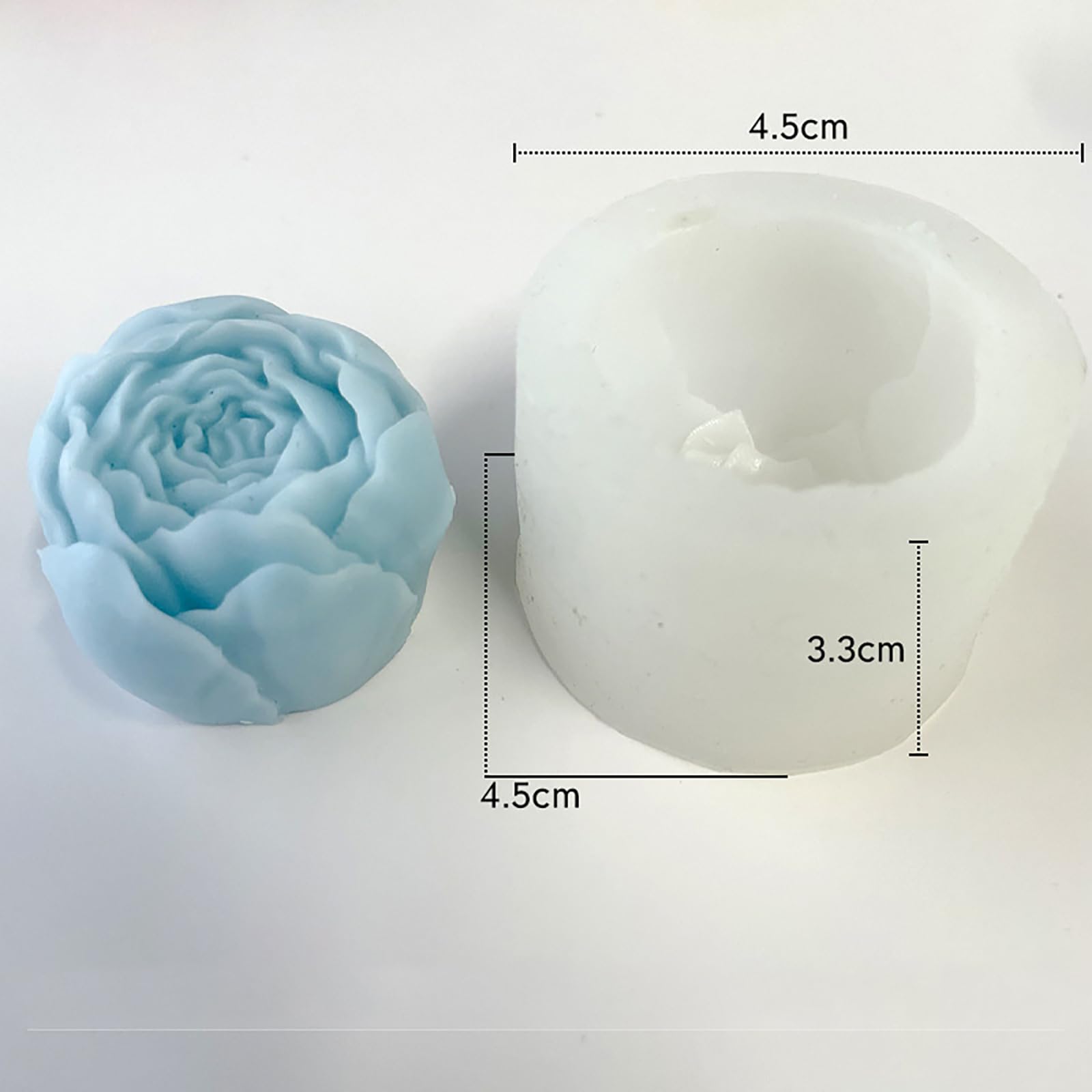 Succulent Flower Silicone Wave Spiral Candle Mold - Silicone Resin Casting Molds for Candle & Resin & Soap Craft Supplies