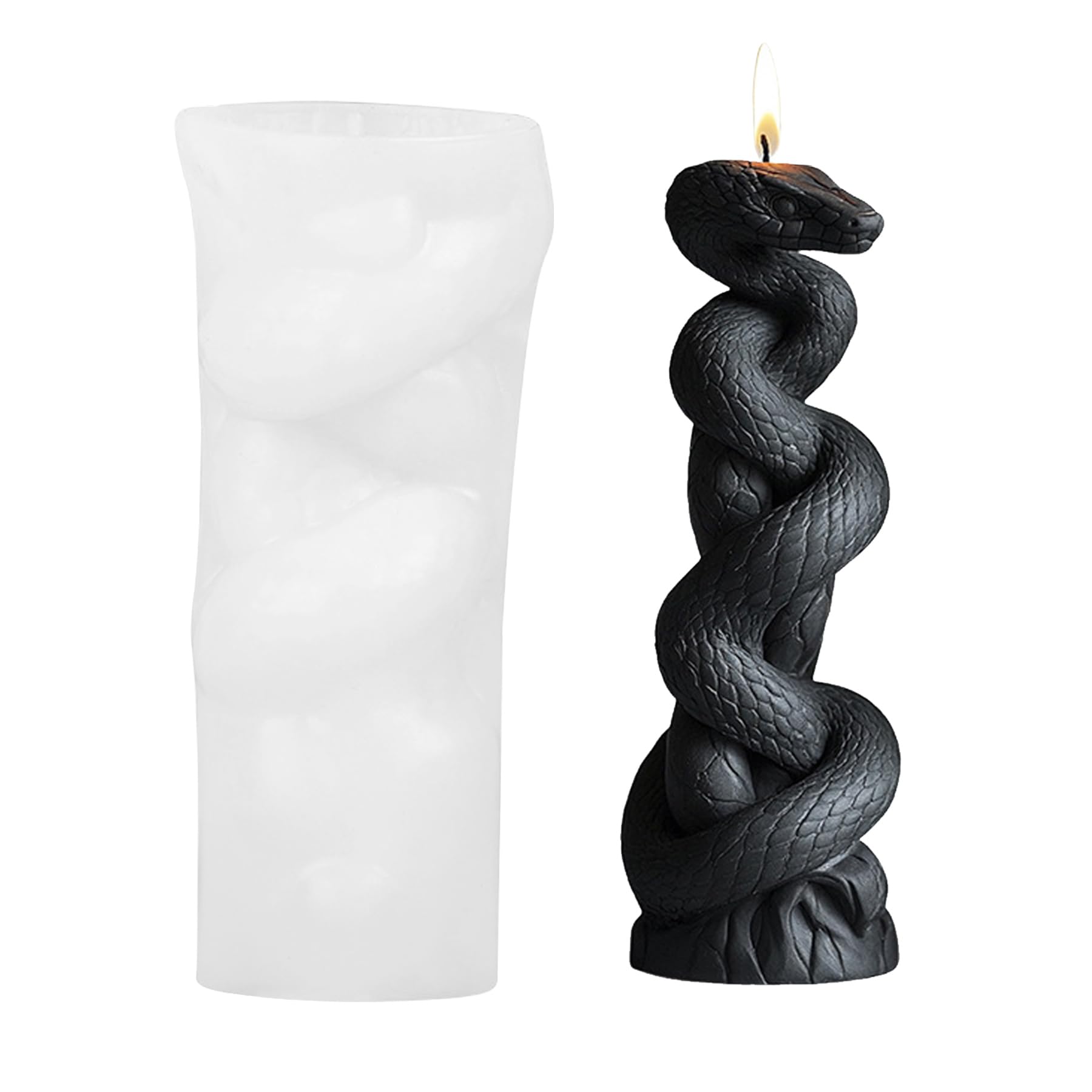 Halloween Candle Mold for Candle Making, 3DSilicone Mold for Resin Casting DIY Plaster Polymer Clay Home Decoration (Witch)