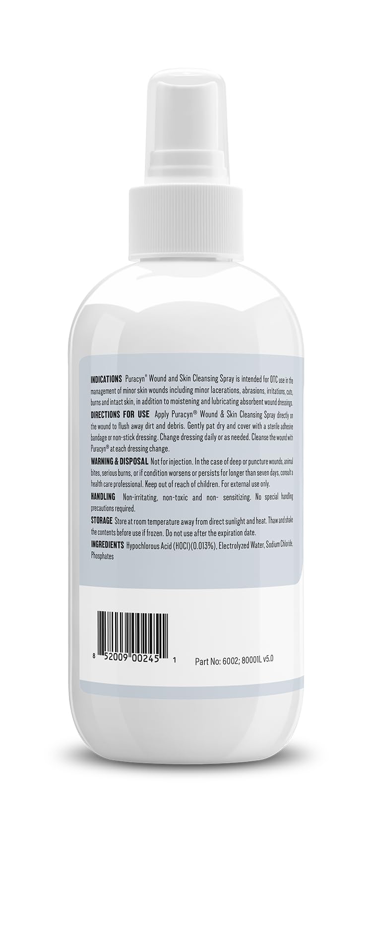 Puracyn First Aid Wound and Skin Cleanser - Hypochlorous-Based Wound Care Spray for Cuts, Scrapes, Minor Sores, Minor Burns, and Other Skin Irritations. 16 Ounces
