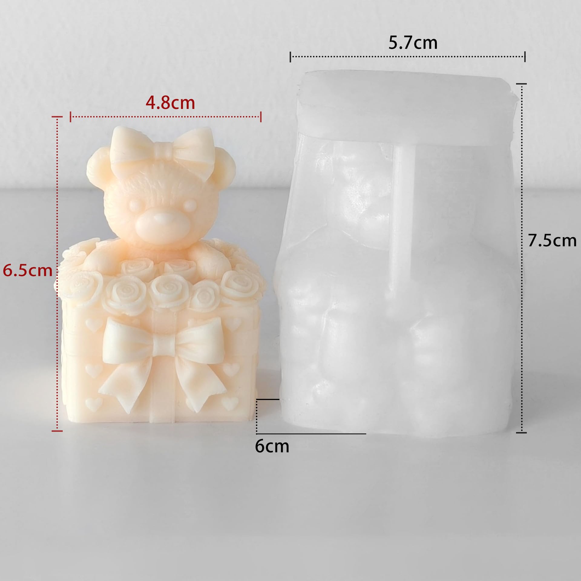 Bottle Candle Molds Cylinder Flower Pillar Mold - Rose Flower - Resin Casting Silicone Molds for Home Decor & Candle Making Wave Spiral Mold
