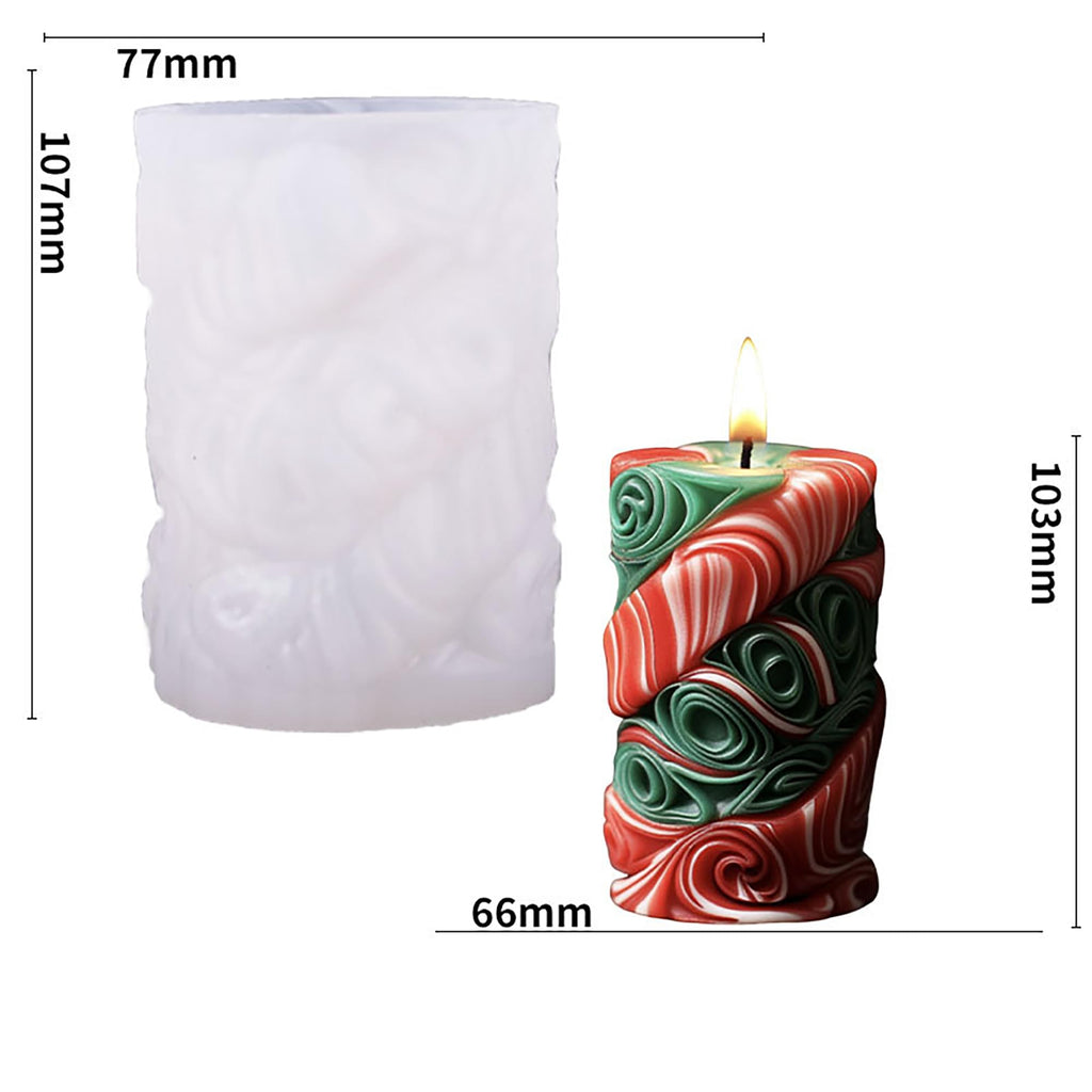 Flower Animal Cylinder Molds Silicone Wave Spiral Candle Mold - Silicone Resin Casting Molds for Candle & Resin & Soap Craft Supplies