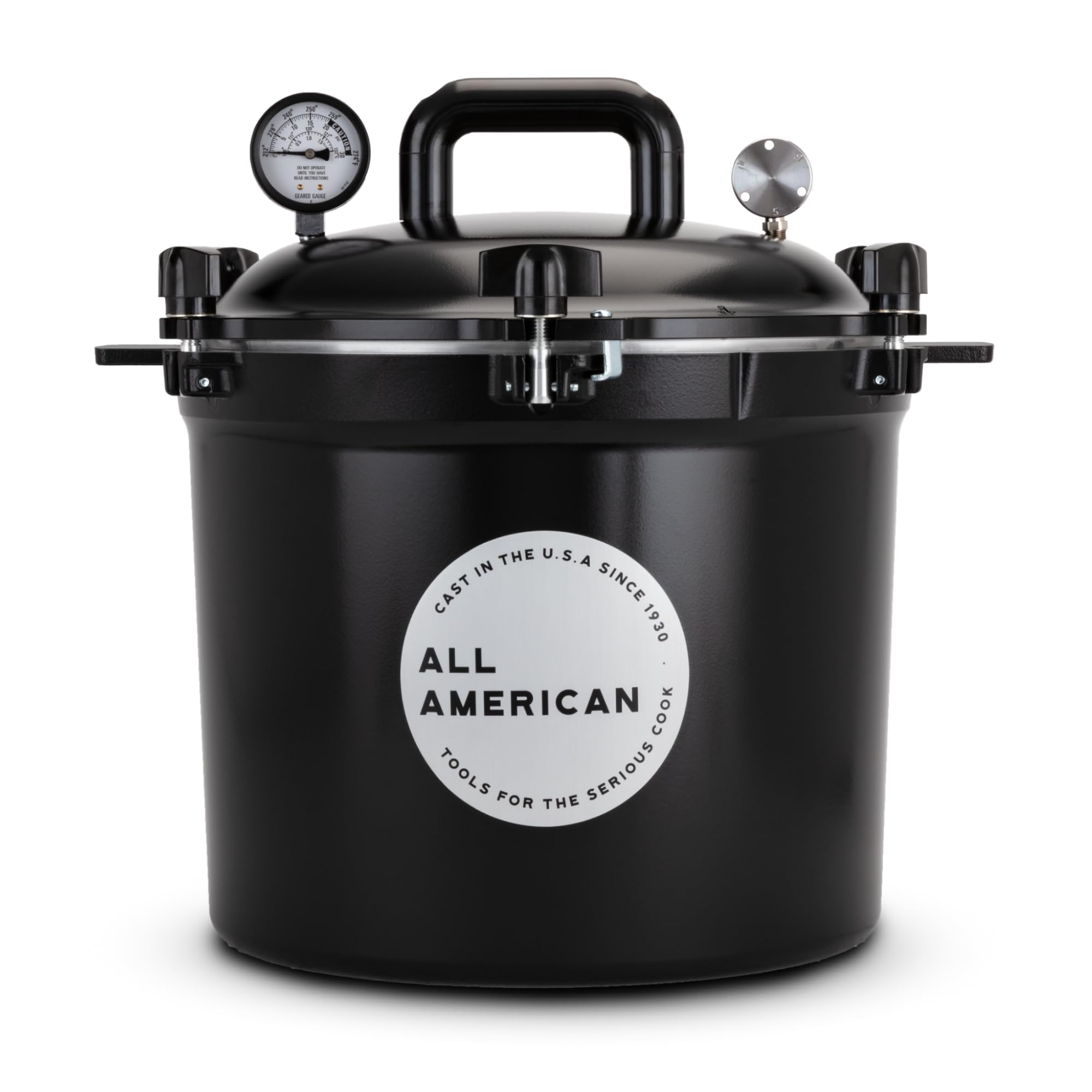 All American 1930: 21.5qt Pressure Cooker/Canner (The 921) - Exclusive Metal-to-Metal Sealing System - Easy to Open & Close - Suitable for Gas, Electric, or Flat Top Stoves - Made in the USA