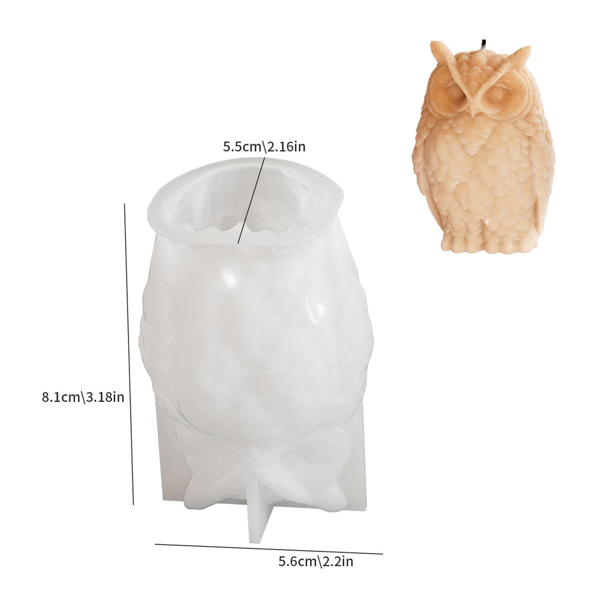 2 Pack Spiral Wave Resin Casting Molds - Silicone for 3D Animal Candle Making