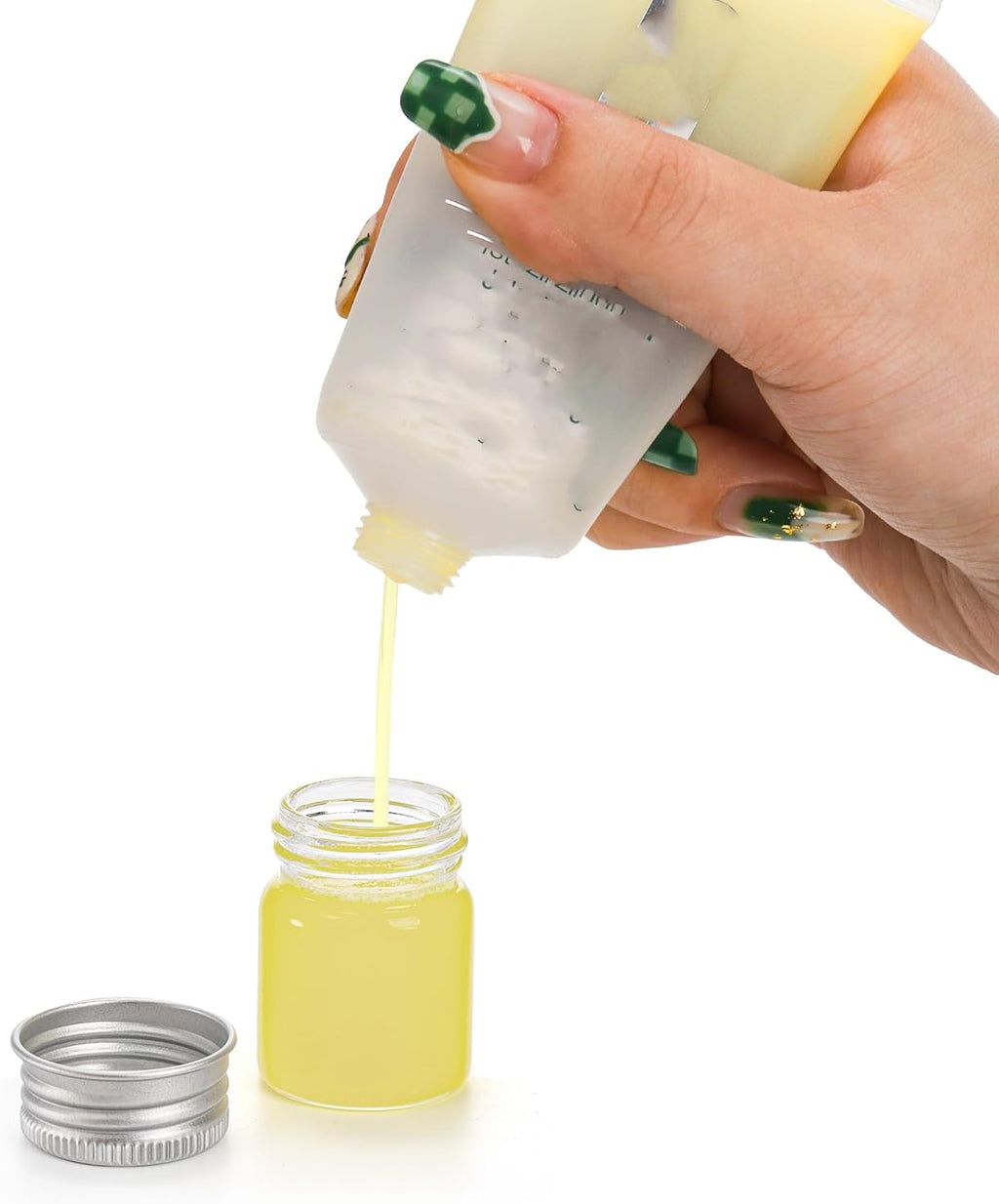 Coloch 36 Pack 15ml Empty Glass Jars with Screw Aluminum Caps, 0.5Oz Mini Cosmetics Container Jar Glass Paint Jar Refillable Oil Vials Test Bottles for Cosmetics, Chemicals, Decoration