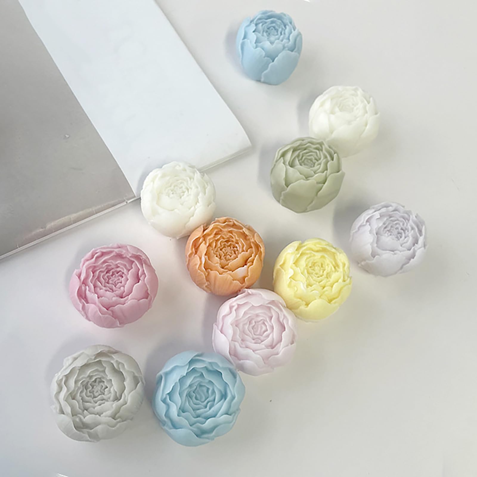 Succulent Flower Silicone Wave Spiral Candle Mold - Silicone Resin Casting Molds for Candle & Resin & Soap Craft Supplies