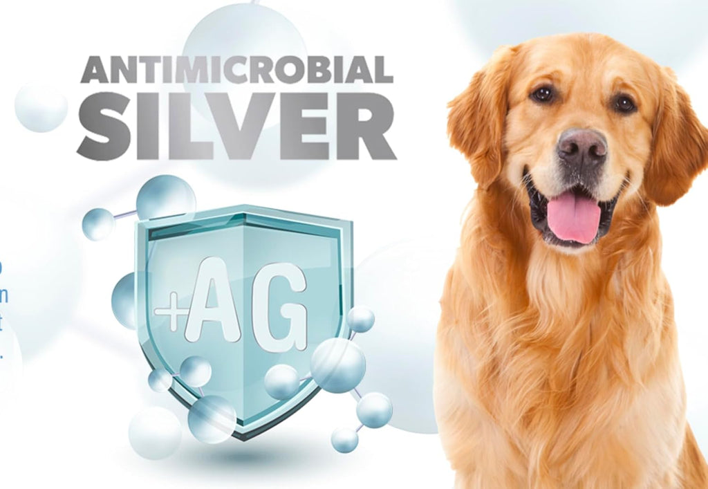 PetSilver Chelated Silver Pet Shampoo - Allergy & Itch Relief, Hot Spots, Cuts & Wounds, Gentle & Safe Formula for Dogs & Cats with Sensitive Skin - Soft & Shiny Coat - Vanilla Citrus Scent - 8oz