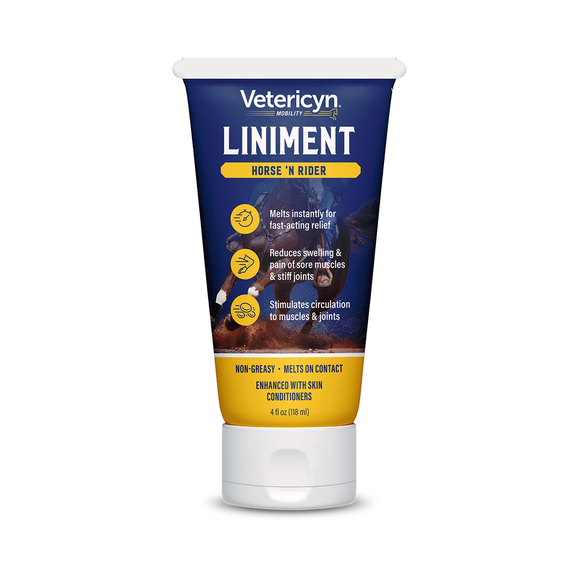 Vetericyn Mobility Equine Liniment for Fast-Acting Relief of Muscles and Joints – Menthol-Based Topical Analgesic for Horses – 16 Ounces
