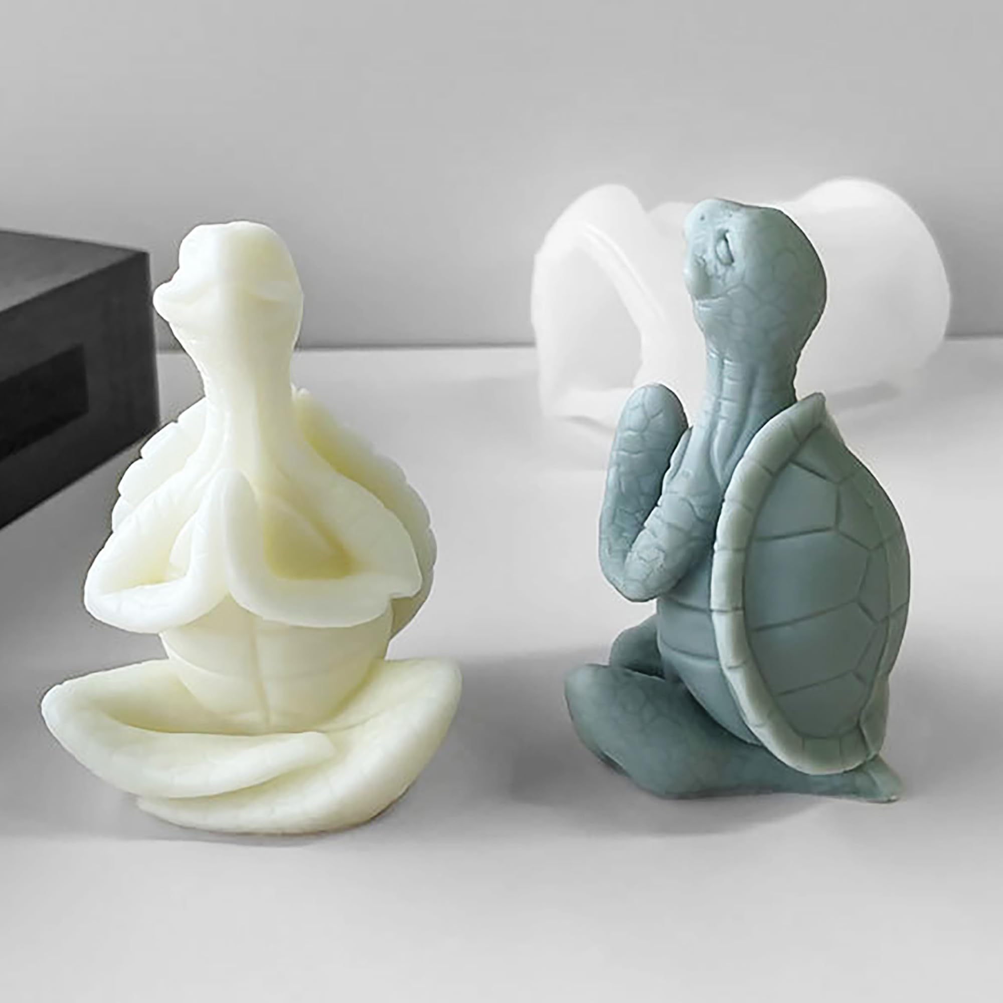 2 Pack Spiral Wave Resin Casting Molds - Silicone for 3D Animal Candle Making