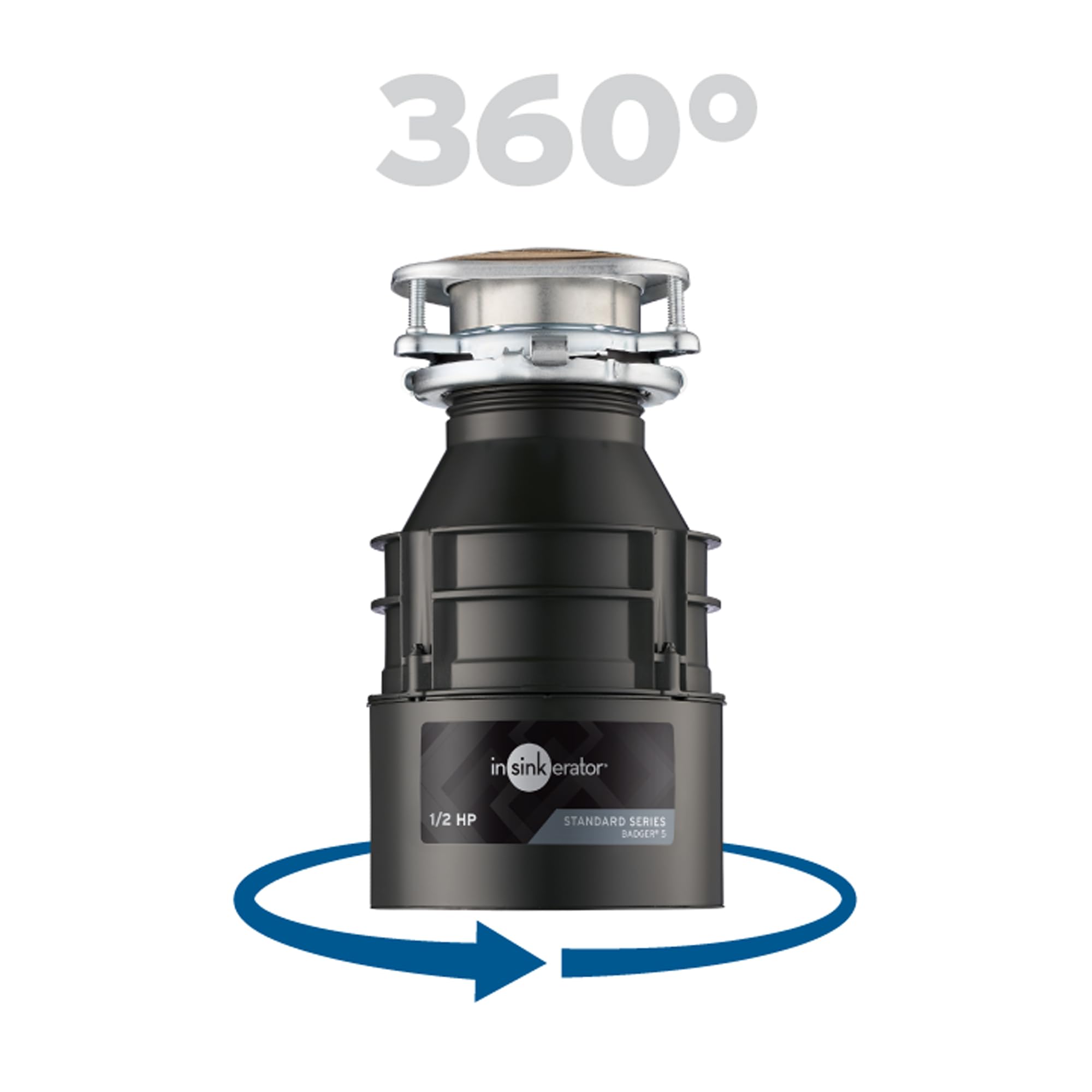 InSinkErator Badger 5 Garbage Disposal, Badger Series 1/2 HP Continuous Feed Food Waste Disposer