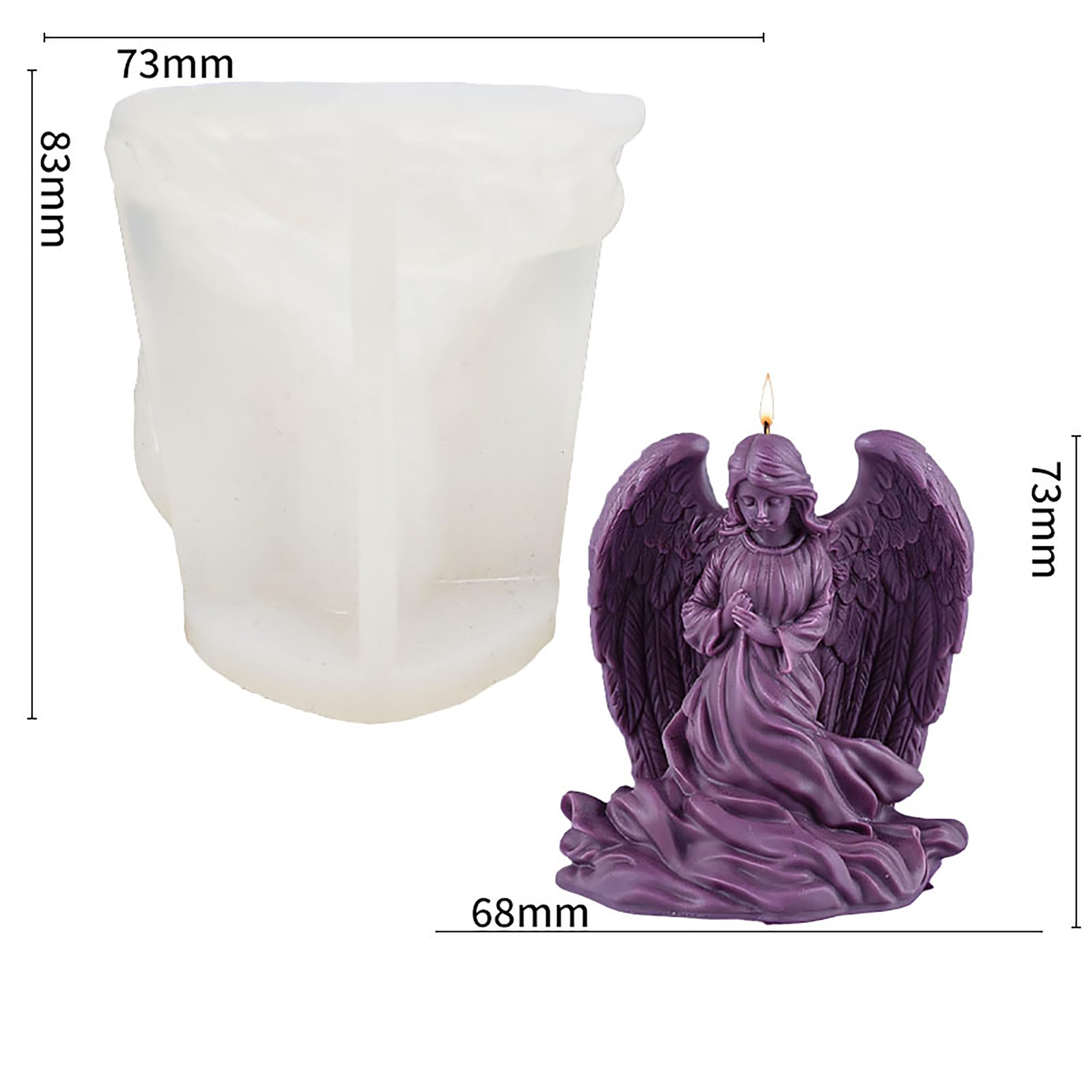 Squirrel Animal Molds Animal Spiral Wave Pillar Rotate Candle & Resin Mold - Resin Casting Silicone Molds for Home Decor & Candle Making Wave Spiral Mold