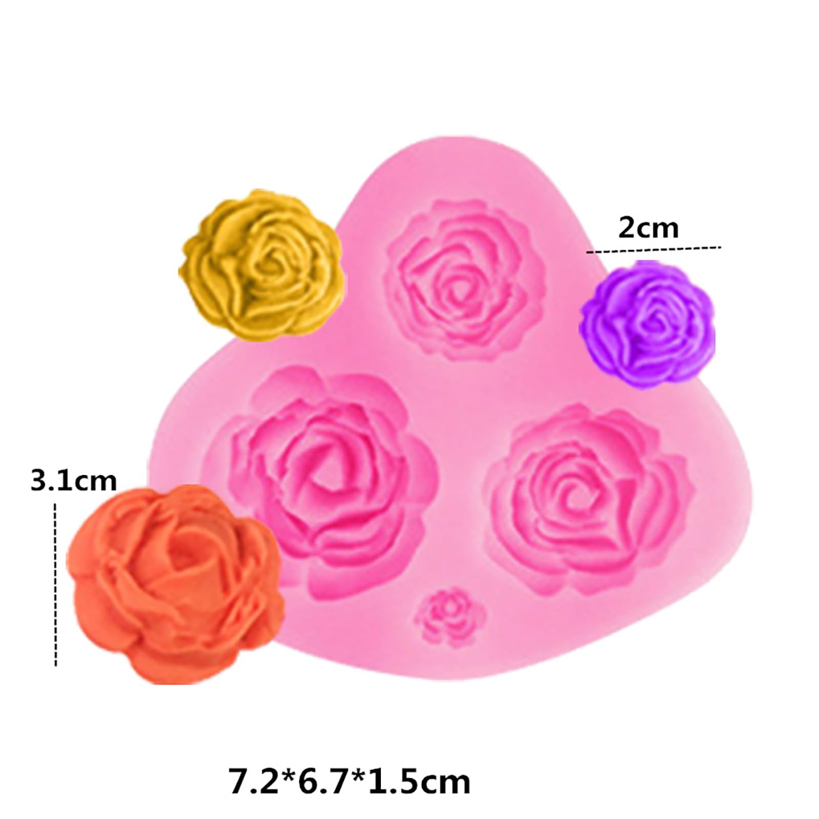2 Pack Spiral Wave Resin Casting Molds - Silicone for 3D Animal Candle Making