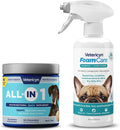 Vetericyn All-in 1 Multifunctional Senior Dog Supplement with Glucosamine and FoamCare Spray-On Plant-Based Dog Shampoo and Conditioner