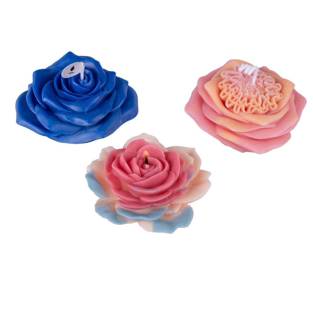 Flower Succulent Tulip Rose Cylinder Molds Silicone Wave Spiral Candle Mold - Silicone Resin Casting Molds for Candle & Resin & Soap Craft Supplies