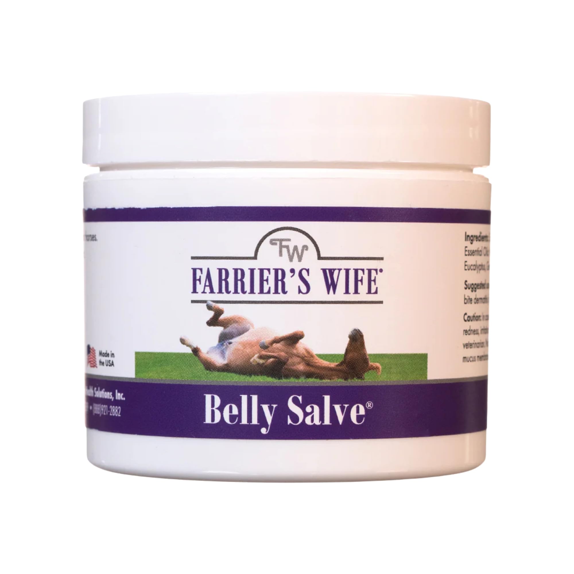 Farrier’s Wife Belly Salve-Natural Soothing Salve for Horses| Helps Fly Bite Dermatitis| Promotes Hair Growth| Belly Balm| Horse Sweet Itch Ointment - 7oz