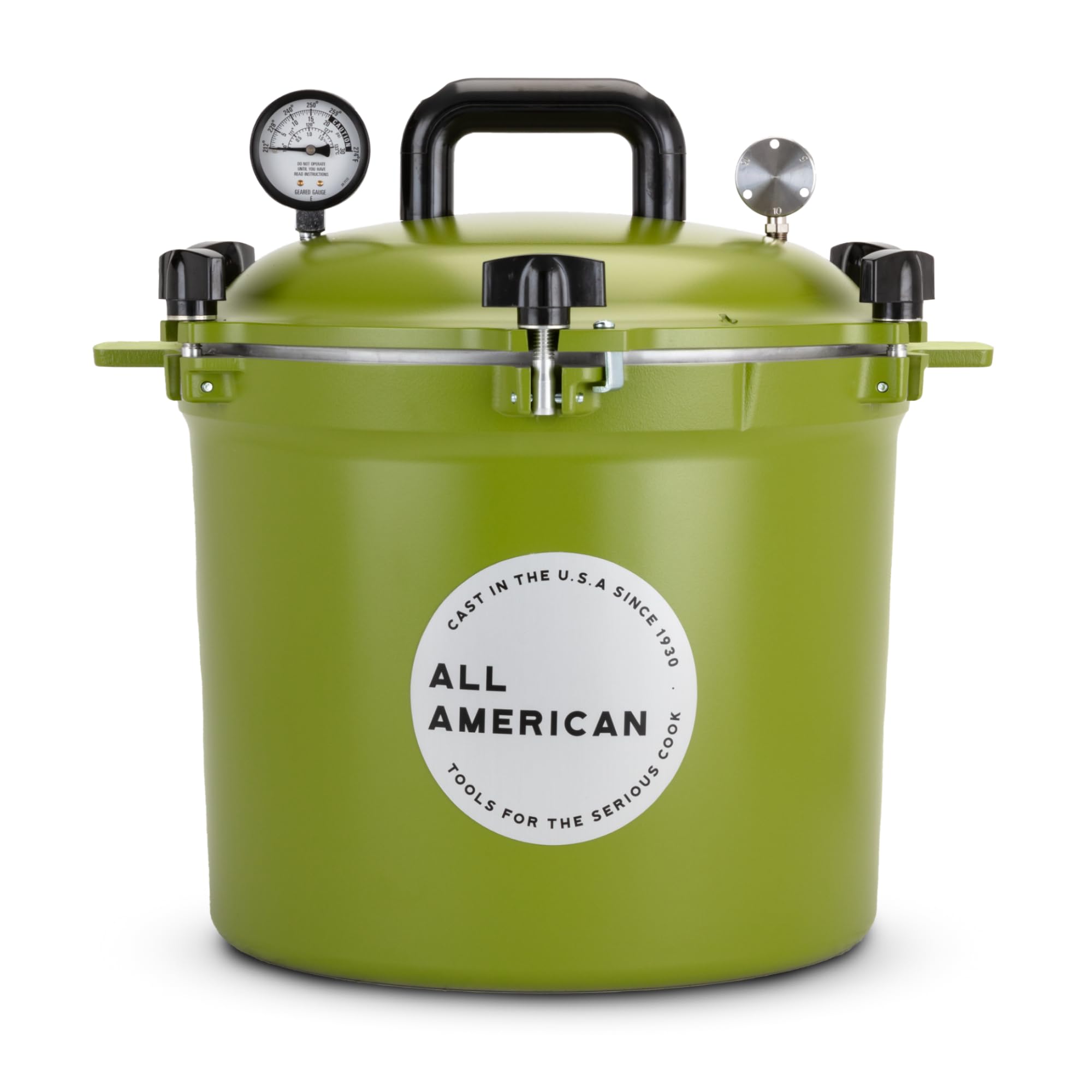 All American 1930: 21.5qt Pressure Cooker/Canner (The 921) - Exclusive Metal-to-Metal Sealing System - Easy to Open & Close - Suitable for Gas, Electric, or Flat Top Stoves - Made in the USA