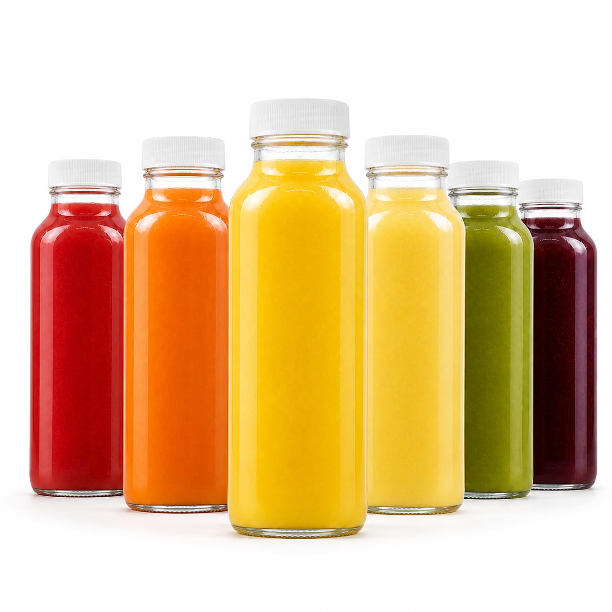 kitchentoolz 16 oz Glass Milk Bottle with Lid - Glass Jars with Airtight Lid used for Milk Container, Yogurt, Smoothies, Juice, Kefir, & Water -2 Pack 16 oz Glass Bottles with Lids
