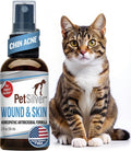 PetSilver Antibacterial Wound & Skin Spray | Dog Hot Spot Treatment & Cat Wound Spray | Chelated Silver Skin Soother for Rashes & Sores | Dog Wound Care & Itch Spray - 4 fl oz
