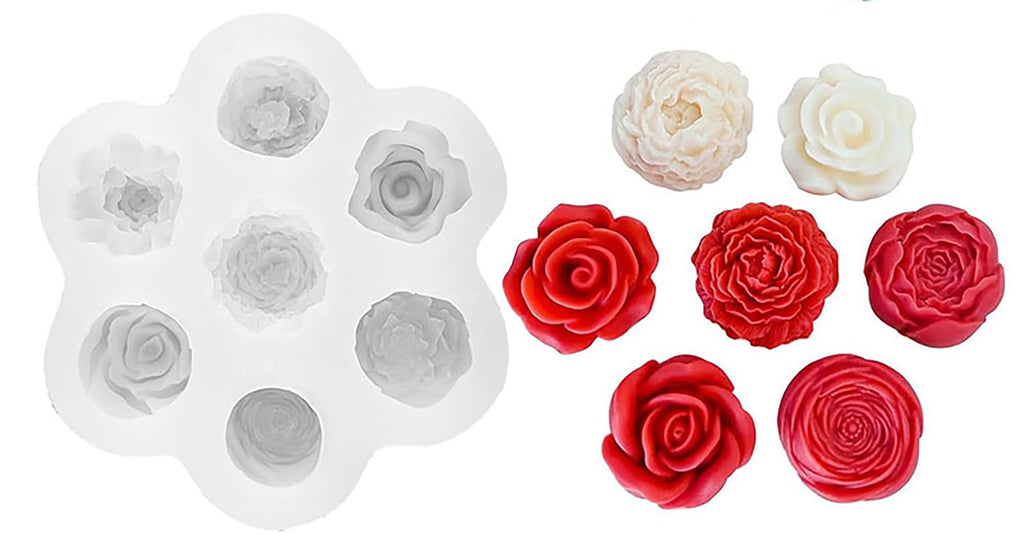 Flower Animal Cylinder Molds Silicone Wave Spiral Candle Mold - Silicone Resin Casting Molds for Candle & Resin & Soap Craft Supplies