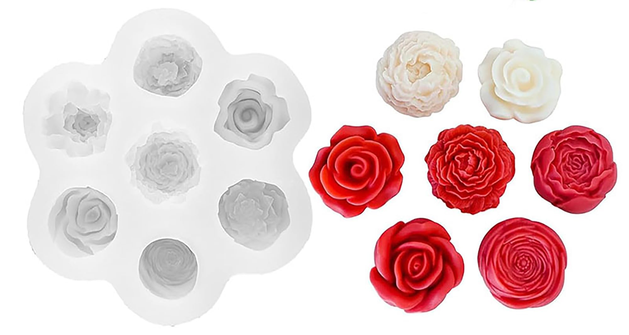 Flower Animal Cylinder Molds Silicone Wave Spiral Candle Mold - Silicone Resin Casting Molds for Candle & Resin & Soap Craft Supplies