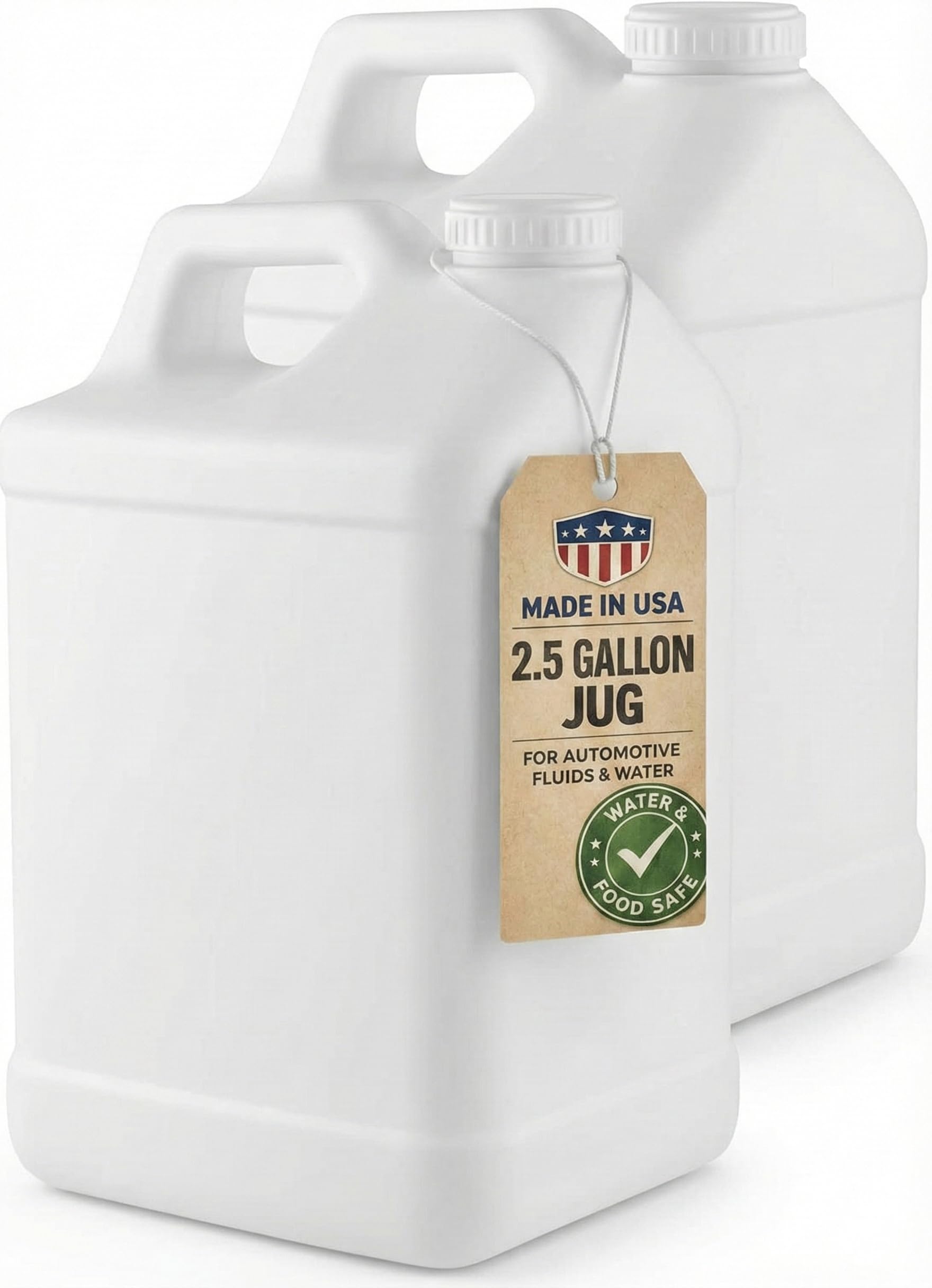 kitchentoolz 2.5 Gallon Water Jug – Water Container Heavy-Duty HDPE Carboy for Automotive Used Oil Container & Liquid Storage – 10 Liter Water Jugs with Secure Lid – Made in USA