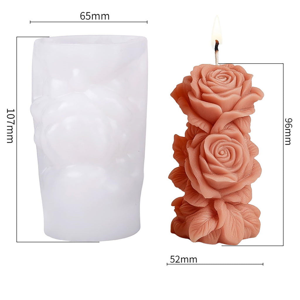Succulent Flower Silicone Wave Spiral Candle Mold - Silicone Resin Casting Molds for Candle & Resin & Soap Craft Supplies