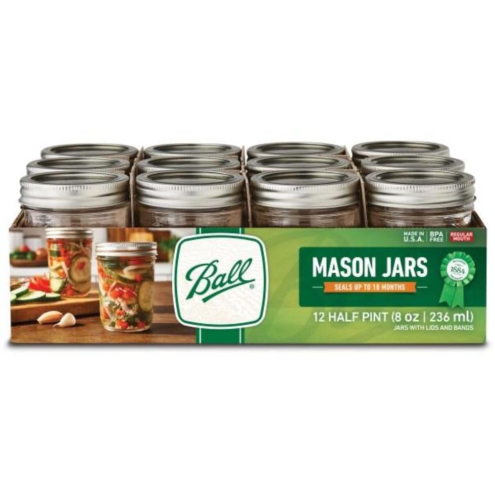 Ball Mason 4oz Quilted Jelly Jars with Lids and Bands, Set of 12