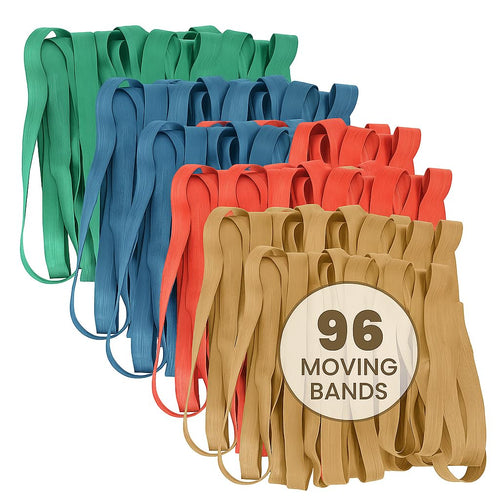 12 Pack Variety Extra Large Moving Rubber Bands for Furniture and Moving Blankets - Extra Strength Rubber Mover Bands - 42", 36" and 30" Length - Moving Supplies by Kitchentoolz