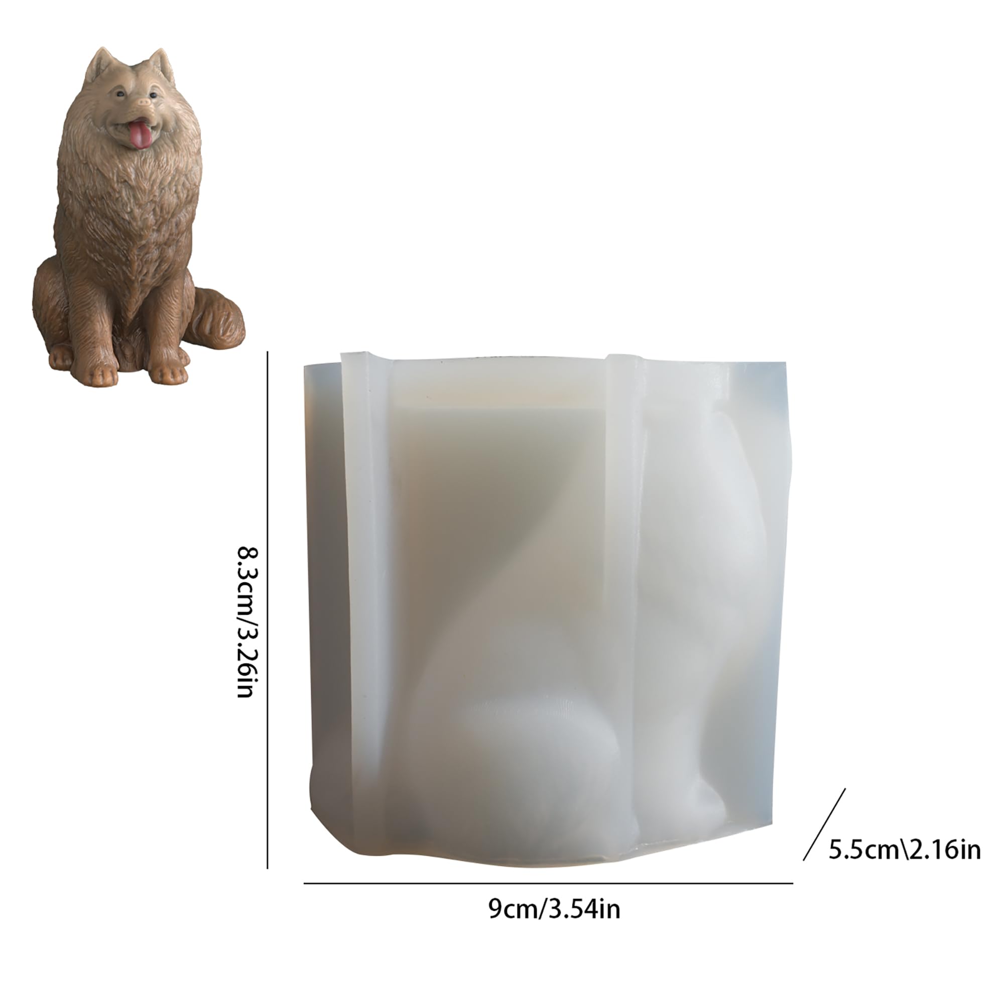 Squirrel Animal Molds Animal Spiral Wave Pillar Rotate Candle & Resin Mold - Resin Casting Silicone Molds for Home Decor & Candle Making Wave Spiral Mold